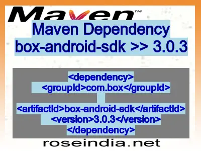 Maven dependency of box-android-sdk version 3.0.3