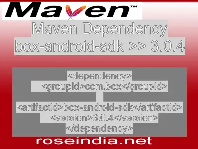 Maven dependency of box-android-sdk version 3.0.4