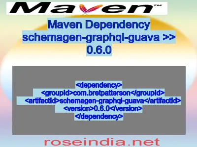 Maven dependency of schemagen-graphql-guava version 0.6.0