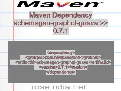 Maven dependency of schemagen-graphql-guava version 0.7.1