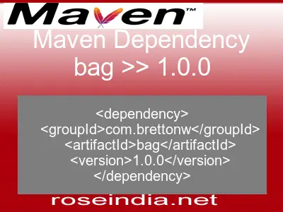 Maven dependency of bag version 1.0.0