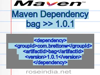 Maven dependency of bag version 1.0.1