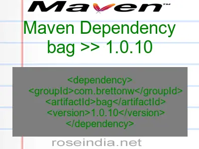 Maven dependency of bag version 1.0.10