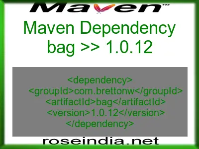 Maven dependency of bag version 1.0.12