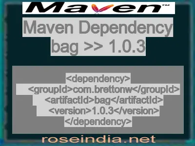 Maven dependency of bag version 1.0.3