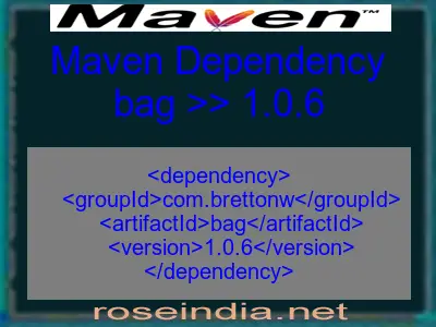 Maven dependency of bag version 1.0.6