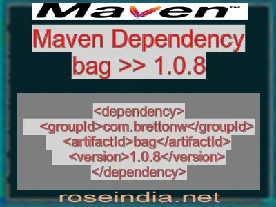 Maven dependency of bag version 1.0.8