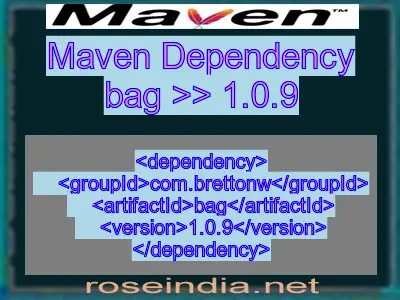 Maven dependency of bag version 1.0.9