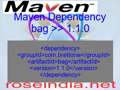 Maven dependency of bag version 1.1.0