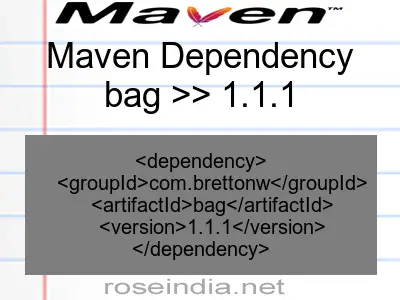 Maven dependency of bag version 1.1.1