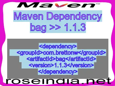 Maven dependency of bag version 1.1.3