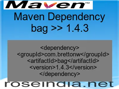 Maven dependency of bag version 1.4.3