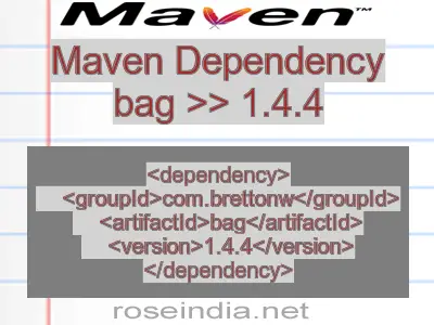 Maven dependency of bag version 1.4.4