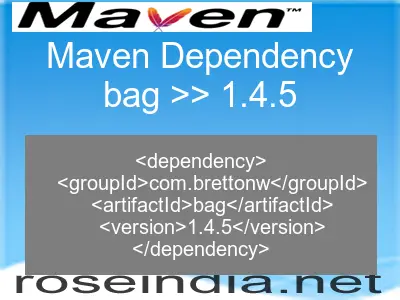 Maven dependency of bag version 1.4.5