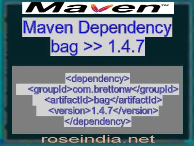 Maven dependency of bag version 1.4.7