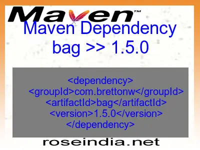 Maven dependency of bag version 1.5.0