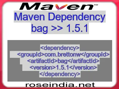 Maven dependency of bag version 1.5.1