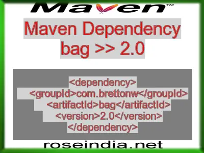 Maven dependency of bag version 2.0