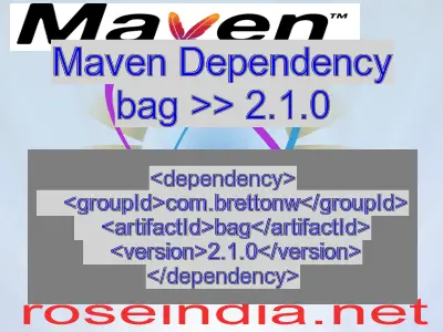 Maven dependency of bag version 2.1.0