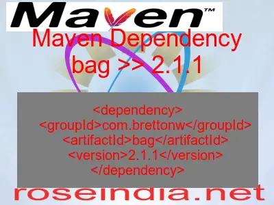 Maven dependency of bag version 2.1.1