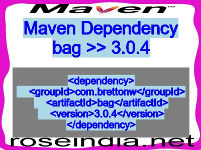 Maven dependency of bag version 3.0.4