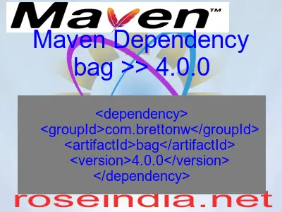 Maven dependency of bag version 4.0.0