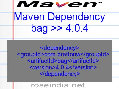 Maven dependency of bag version 4.0.4