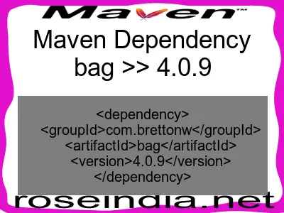 Maven dependency of bag version 4.0.9