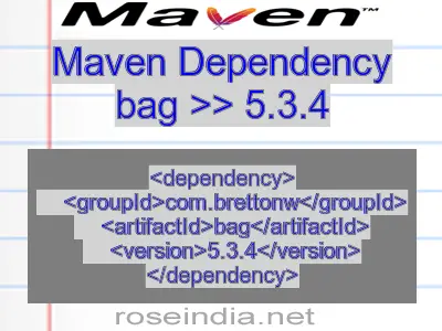 Maven dependency of bag version 5.3.4