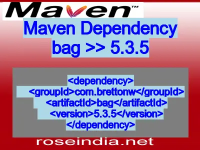 Maven dependency of bag version 5.3.5