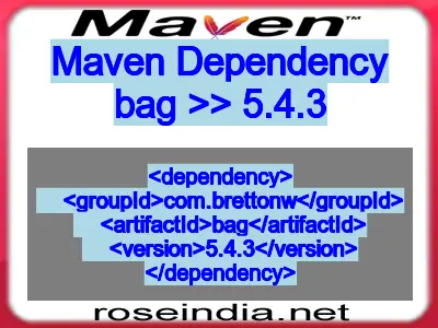 Maven dependency of bag version 5.4.3