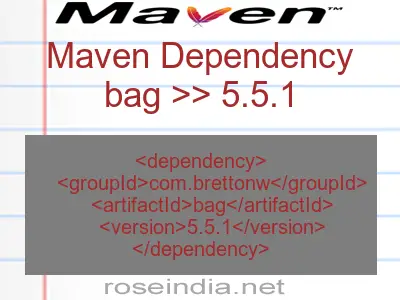 Maven dependency of bag version 5.5.1