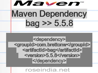 Maven dependency of bag version 5.5.8