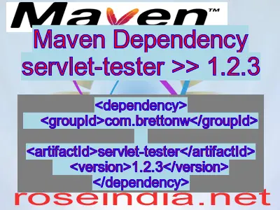 Maven dependency of servlet-tester version 1.2.3