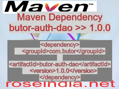 Maven dependency of butor-auth-dao version 1.0.0