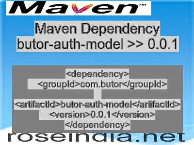 Maven dependency of butor-auth-model version 0.0.1