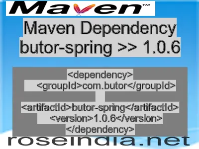 Maven dependency of butor-spring version 1.0.6