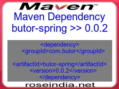 Maven dependency of butor-spring version 0.0.2