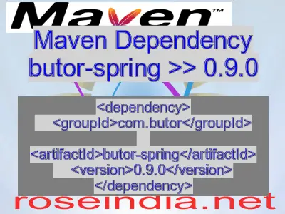 Maven dependency of butor-spring version 0.9.0