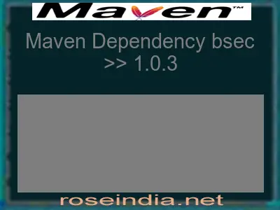 Maven dependency of bsec version 1.0.3