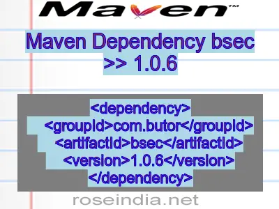 Maven dependency of bsec version 1.0.6