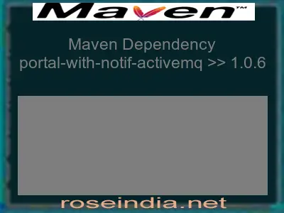 Maven dependency of portal-with-notif-activemq version 1.0.6