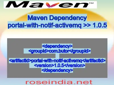 Maven dependency of portal-with-notif-activemq version 1.0.5