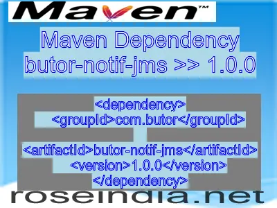 Maven dependency of butor-notif-jms version 1.0.0