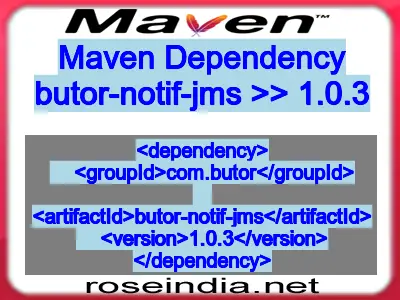 Maven dependency of butor-notif-jms version 1.0.3