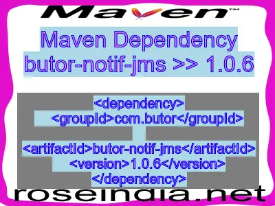 Maven dependency of butor-notif-jms version 1.0.6