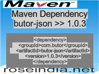 Maven dependency of butor-json version 1.0.3