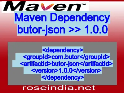 Maven dependency of butor-json version 1.0.0