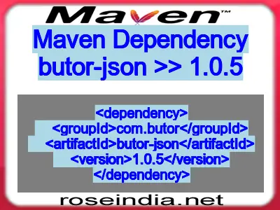 Maven dependency of butor-json version 1.0.5