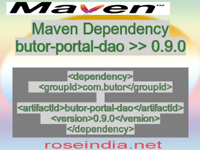 Maven dependency of butor-portal-dao version 0.9.0